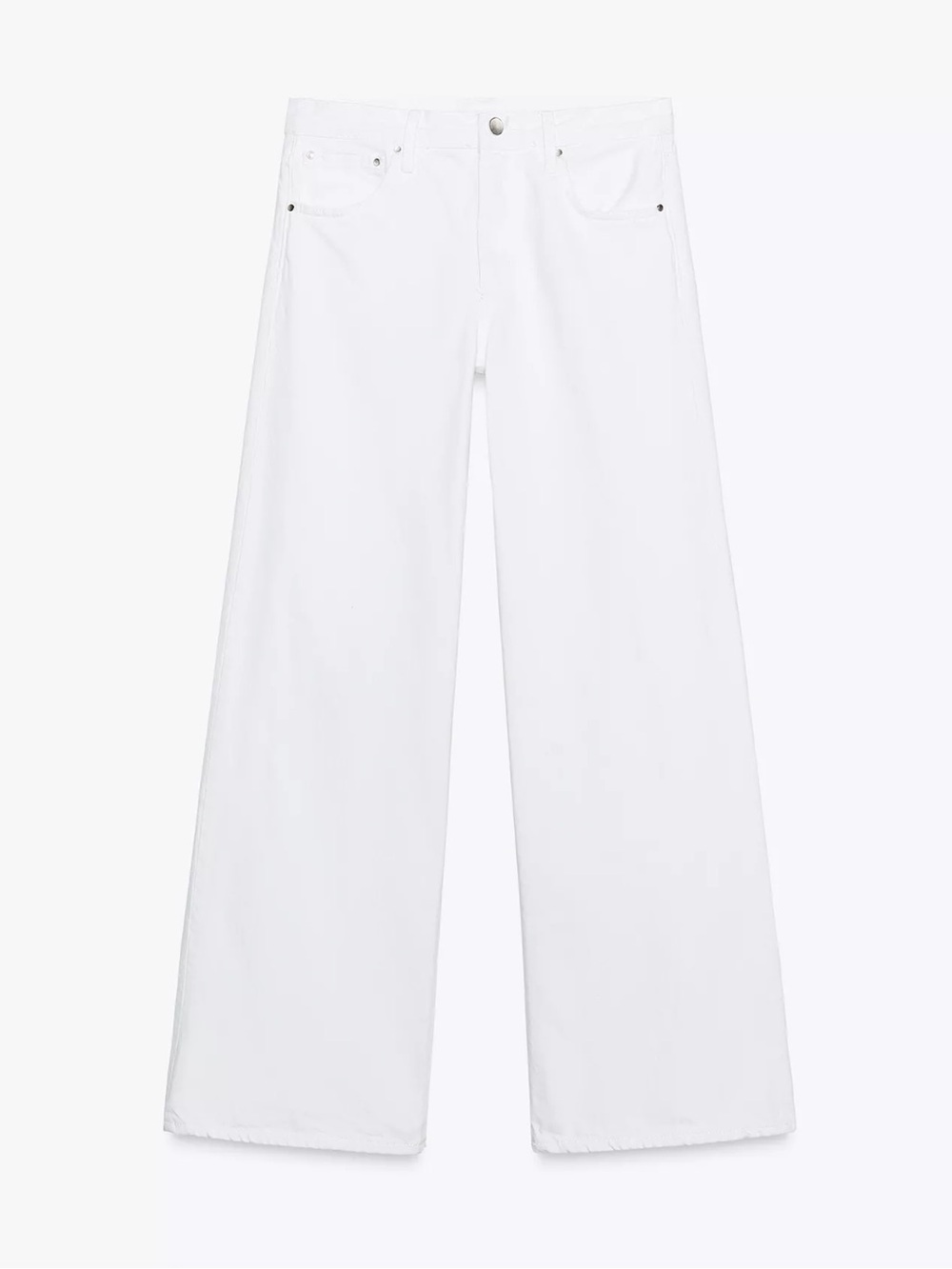 LOW RISE WHITE JEANS